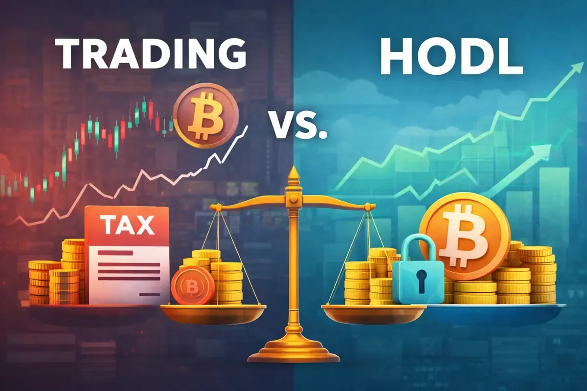 Featured image of Steuern auf Trading vs. HODL - Die wichtigsten Unterschiede einfach erklärt